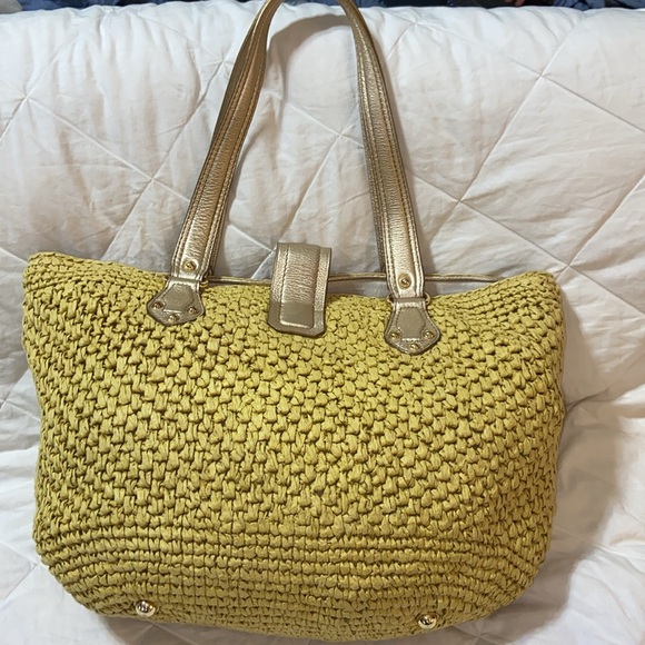 RARE Like new Michael Kors Straw Wicker raffia Shoulder Bag x large - Picture 6 of 16